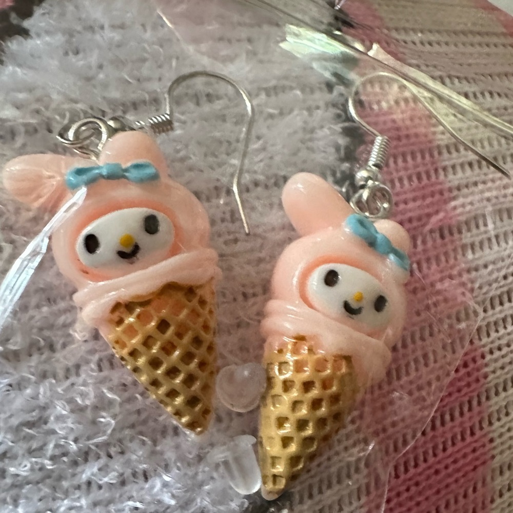COPY - My melody, ice cream earrings